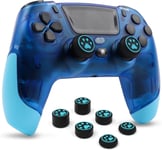 Manette sans fil bleue compatible avec for PS4/Pro/Slim/PS3/IOS/for Switch/PC for PS4 Dualshock 4 Gamepad avec prise casque et pavé tactile