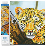 Diamond Dotz Leopard Look Kit de Peinture au Diamant, Résine, Blanc, 45,7 x 35,5cm