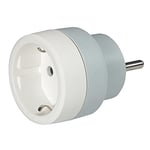 Legrand - Adaptateur 2P+T 16A 230V - fiche standard germanique sur prise standard français, voyager, Gris/Blanc