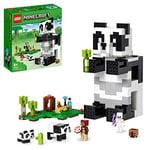 LEGO 21245 Minecraft Le Refuge Panda, Jouet De Maison Amovible, avec Figurines Animaux Et Squelette, pour Enfants, Filles Et Garçons 8 Ans, Idée Cadeau