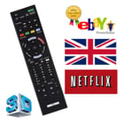 Aftermarket Replacement Remote Control FOR Sony TV KDL40W605B / KDL-40W605B