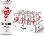 Dragon Energy Sugar Free 12 Cans of 500ml Great tasting energy drinks