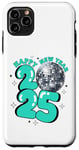 iPhone 11 Pro Max New Year 2025 Disco Ball Party NYE New Year Eve Retro Aqua Case