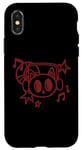 Coque pour iPhone X/XS Y2K 90s Cat porte un casque d'écoute et entend de la musique