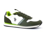 Chaussures U.S Polo Assn.  U.S. POLO ASSN. Sneaker Uomo Olive White NOBIL009