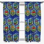 Official Teenage Mutant Ninja Turtles 66" x 54" Pencil Pleat Character Curtains