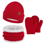 Enfant Fille Garçon Bonnet Écharpe Gant d'hiver Bébé Ensemble Chaud Polaire Chapeau 0 1 2 3 4 Ans Bonnets Casquette Cache Cou Moufle Cadeaux pour Filles Garçons