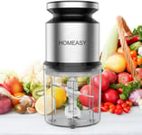 Mini Meat Grinder, Homeasy Food Processor Grinder 600ml Stainless... 