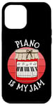 Coque pour iPhone 12 Pro Max Piano Is My Jam, Pianist, Piano, Professeur de musique