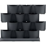 Prosperplast - Cascade Garden jardinière verticale en plastique de couleur anthracite 68,5 (l) x 19 (l) x 54,6 (h) cm - Anthracite