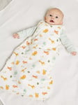 Mini Cuddles Baby Safari Print Sleeping Bag, 2.5 Tog, Cream