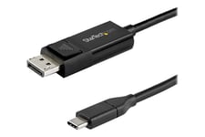 StarTech.com 6ft/2m USB C to DisplayPort 1.4 Cable 8K 60Hz/4K, Bidirectional DP to USB-C or USB-C to DP Reversible Video Adapter Cable, HBR3/HDR/DSC, USB Type C/Thunderbolt 3 Monitor Cable - 8K USB-C to DP Cable - DisplayPort kabel - 24 pin USB-C til Disp