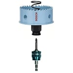 Bosch Professional Scie-Trépan Spéciale pour Tôle (Ø 64 mm) - 1x Adaptateur Power Change Plus (Interface hexagone de 3/8“, Foret HSS-Co 7,15 x 65 mm)