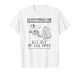 Monopoly Mr. Monopoly Get Out Of Jail Free Distressed Logo T-Shirt