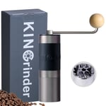 KINGrinder K1 Moulin à café manuel à poignée droite avec 140 degrés de mouture réglables pour Aeropress, presse française, drip, expresso, capacité de 25 g