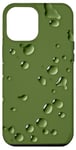 Coque pour iPhone 15 Plus Coque vert olive Gouttes d'eau