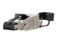 METZ CONNECT pro - Nätverkskontakt - RJ-45 (hane) - skärmad - CAT 6e - IEEE 802.3an - hakfri - svart