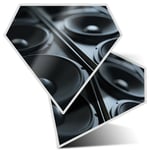 2 x Diamond Stickers 7.5 cm - Awesome Music Speakers DJ  #14351