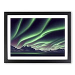 Fabulous Aurora Borealis H1022 Framed Print for Living Room Bedroom Home Office Décor, Wall Art Picture Ready to Hang, Black A3 Frame (46 x 34 cm)