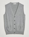 Piacenza Cashmere Cashmere Sleeveless Cardigan Light Grey