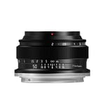 TTArtisan 50mm F2 Metal Bodied Lens Compatible with Nikon Z Mount (Full Frame) - Black