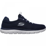 Skechers Summits | Navy | Wide Fit | Men's Slip-on Trainers