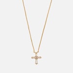 Crystal Haze Crystal Cross Gold-Plated Necklace