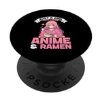 Just a Girl Who Loves Anime & Ramen Bowl Fan Japon PopSockets PopGrip Adhésif