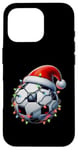 Coque pour iPhone 16 Pro Futbol Chapeau de Noël pour baby-foot