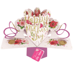 To A Special Step-Mum Happy Mother's Day Roses Pop Up Card 3D Greeting Cards