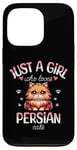 Coque pour iPhone 13 Pro Fille Qui Aime Les Chats Persans Adore Chat Persan