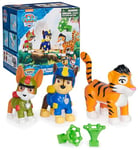 Paw Patrol Jungle Pups, Figurines articulées Chase, Tracker & Tiger avec Lance-Projectile, Jouets pour Les garçons et Les Filles à partir de 3 Ans