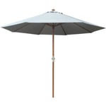 Parasol en bois 350 cm avec manivelle June