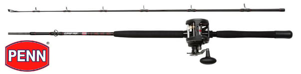 Penn Warfare Boat Combo 30lb Sea Fishing Kit 7ft Rod Multiplier Reel RH 1404575