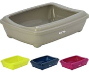 Cat Large Litter Tray + Rim 50x38x14cm 4 Colours Quality Box Toilet Scoop Loo