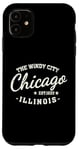 Coque pour iPhone 11 Vintage Retro Love Chicago Illinois Windy City est une ville créée en 1833