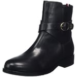 Bottines Tommy Hilfiger  Bottines en cuir femme  Ref 58922 BDS Noir