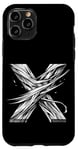 Coque pour iPhone 11 Pro Lettre initiale de l'alphabet X dans le style art manga