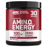 Optimum Nutrition Amino Energy Pre Workout Powder, Energy Drink with Amino Acids, BCAA, L-Glutamine and L-Leucine, Food Supplement with Vitamin C and Caffeine, Fruit Fusion Flavour, 30 Servings, 270 g