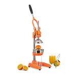 Relaxdays Presse-agrumes manuel inox Premium Presse-fruits levier Z8 inox professionnel orange, orange