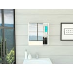 Tuhome Concept - Meuble de salle de bain Labelle, avec miroir 160CM l x 20.3CM h x 62.4CM p Blanc