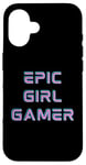 iPhone 16 Retro Epic Gamer Girl Cool Gaming Stuff for Women Girls Y2K Case