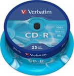 Verbatim CD-R 700 MB/80 min, spindel, 25 st.