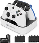 Station De Chargeur De Manette Pour Xbox One/Xbox Series X|S, Double Station De Chargement Rapide Pour Xbox One X|S Avec 2 Batteries Au Lithium Rechargeables De 1 100 Mah, Indicateur Led