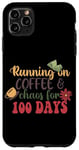 Coque pour iPhone 11 Pro Max T-shirt Running On Coffee & Chaos For 100 Days