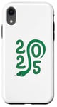 Coque pour iPhone XR Bonne année chinoise - Symbole serpent vert Nouvel An 2025