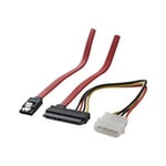 Câble SATA 2 en 1 avec alimentation Molex - 50cm