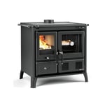 Cuisinière à bois NORDICA GARDENIA5.0ACIERNOIRANTHR - NORDICA - Noir - 10 kW - Acier - 70 m2