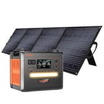 SOLARPLAY Station Electrique Portable avec 200W Panneau Solaire, 2500W/2300Wh Generateur Solaire avec Batterie LiFePO4, 12 Ports Sortie, Power Station pour Camping-Cars, Voyages, Domestique (Q2402M)