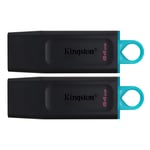 Kingston Technology DataTraveler ® Exodia (Black + Teal) 2 Pieces - US